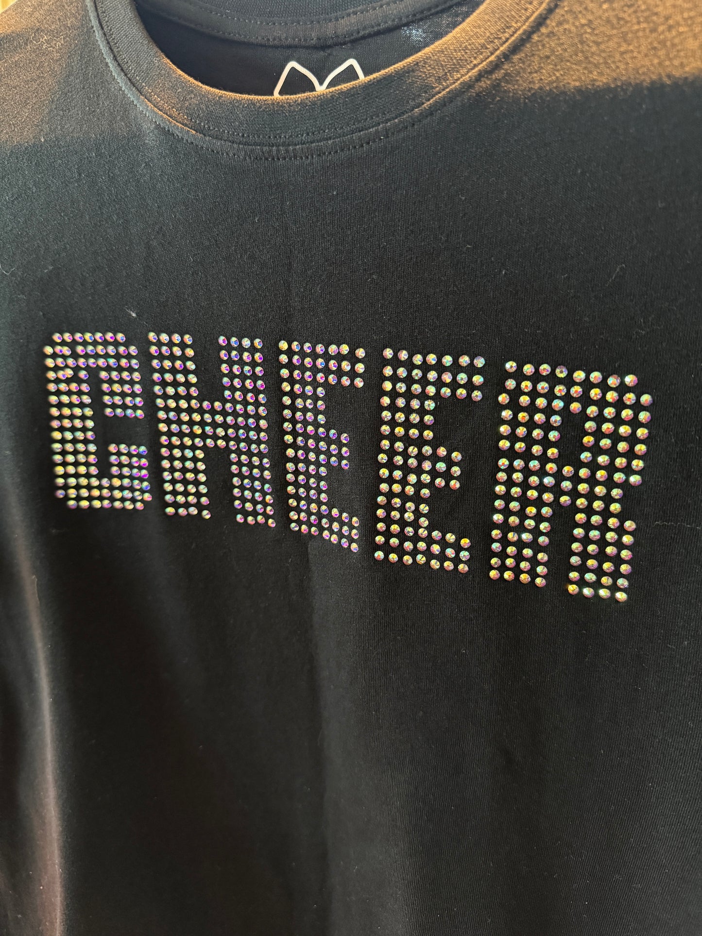T-skjorte "cheer" rhinestones