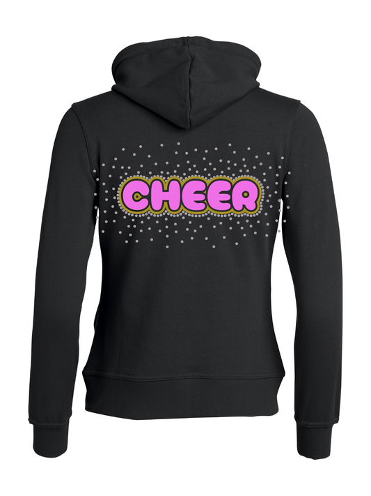 Hettegenser "cheer" m/rhinestones rundt