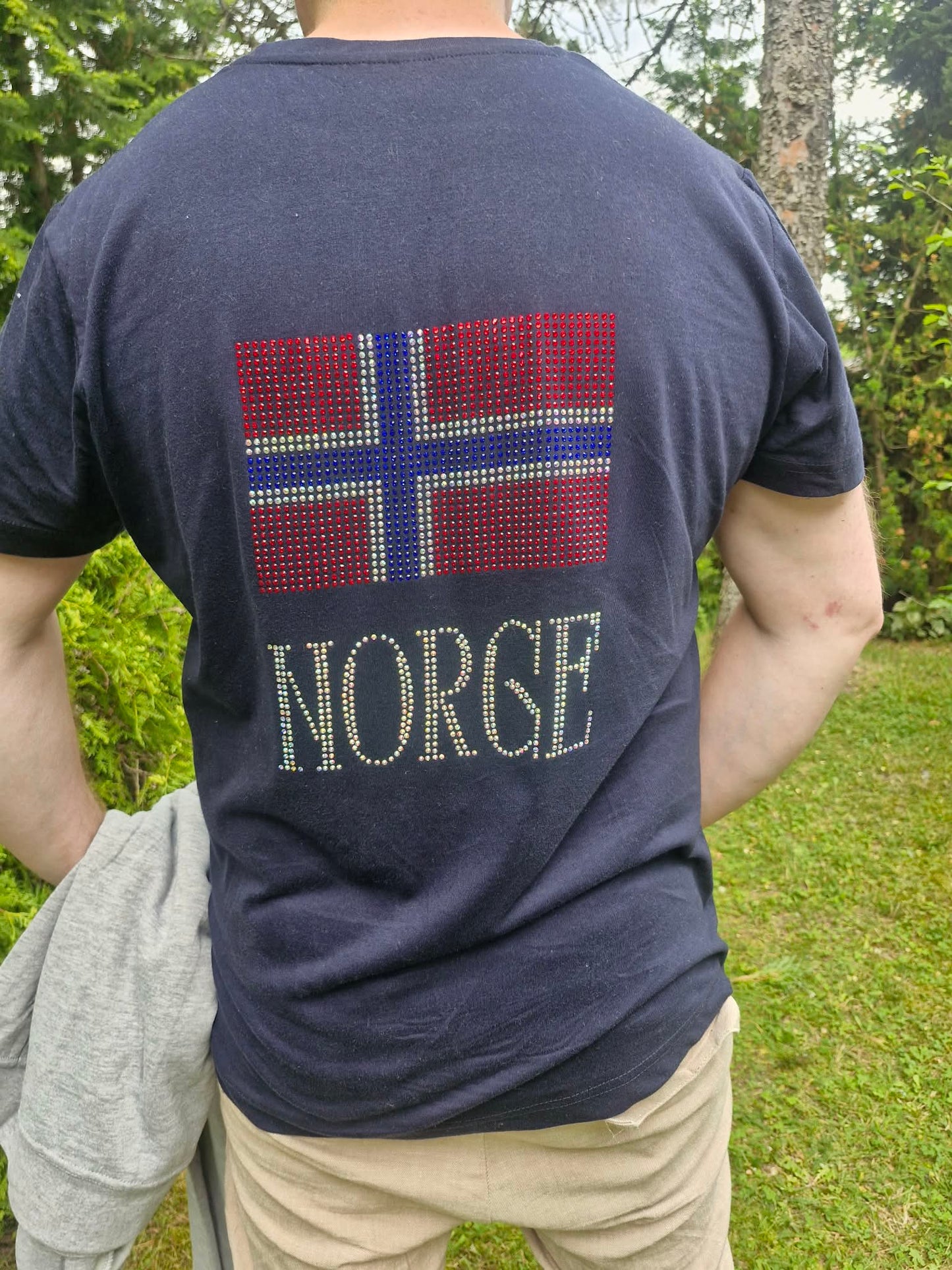 Norge T-skjorte rhinestone