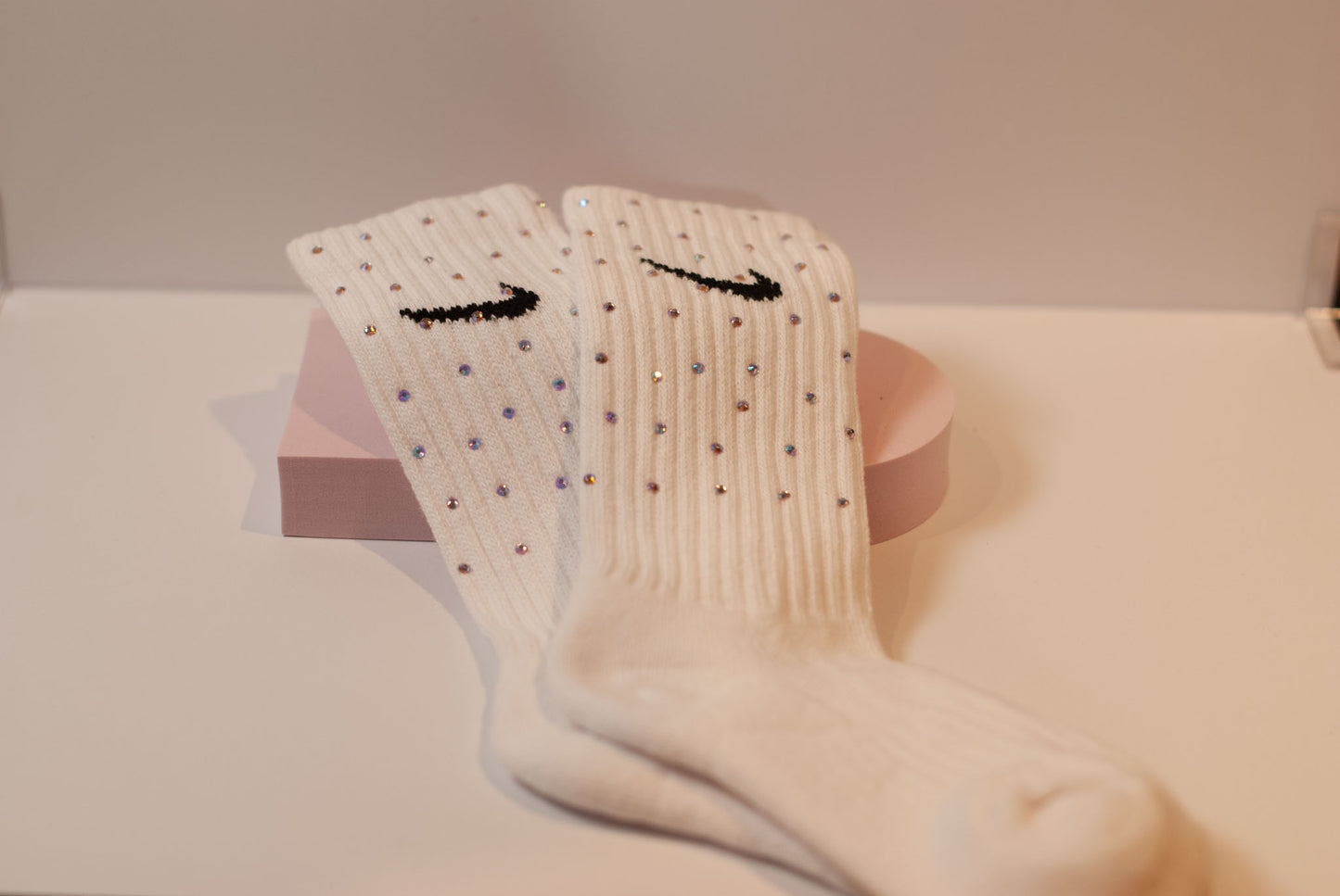 Sokker med rhinestones