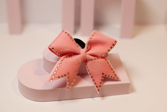 Sløyfe "Mini Velvet Pink Gold"