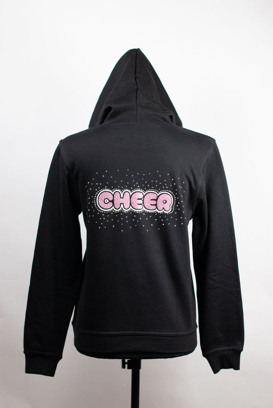 Hettegenser "cheer" m/rhinestones rundt