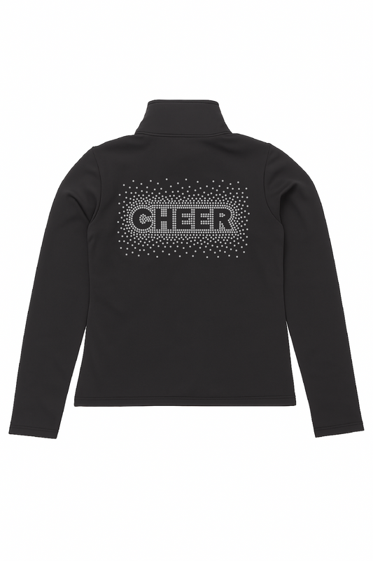 Treningsjakke smal passform med rhinestones