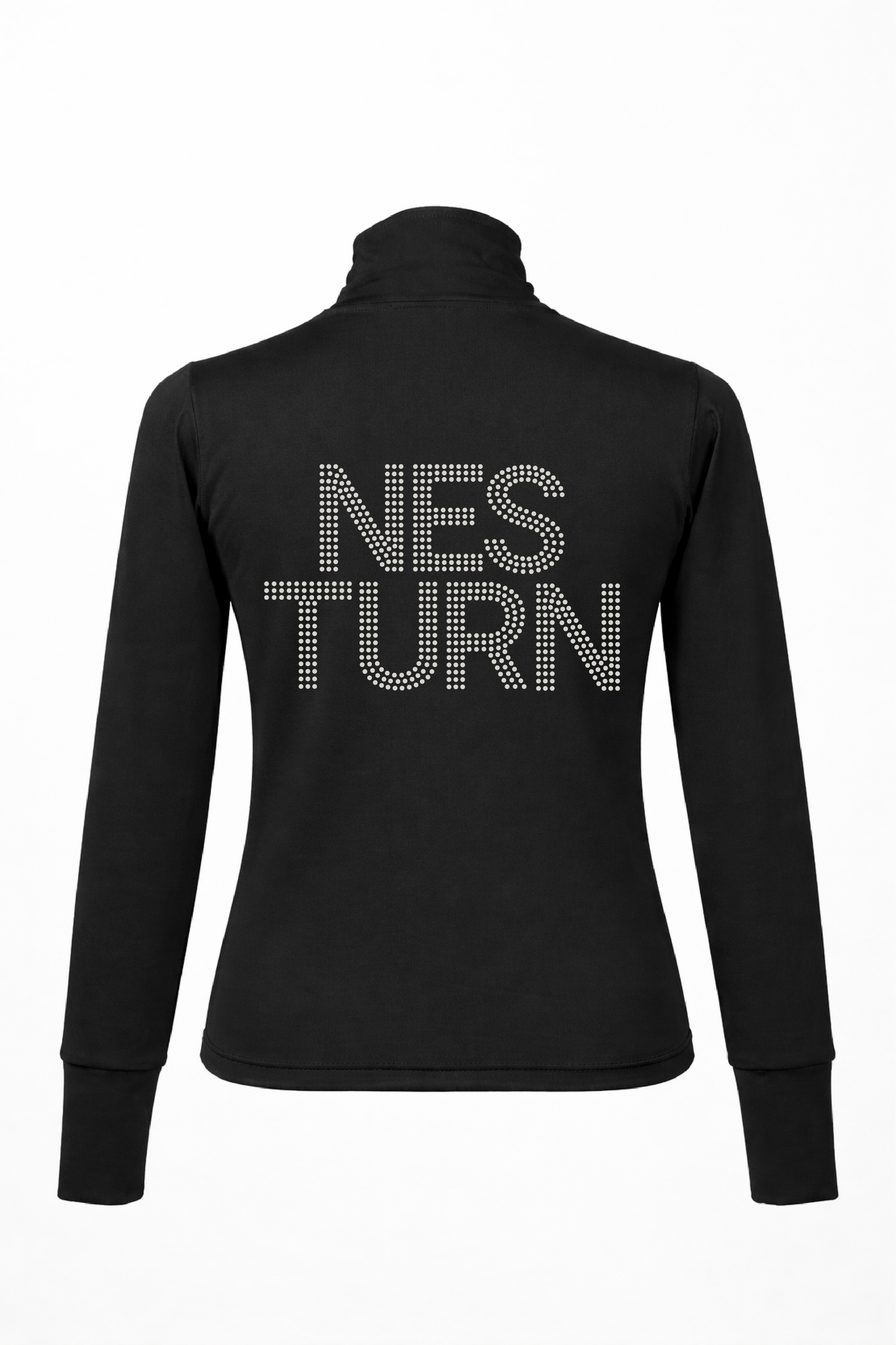 Treningsjakke smal passform Nes Turn - rhinestones